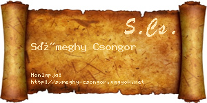 Sümeghy Csongor névjegykártya