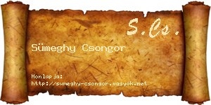 Sümeghy Csongor névjegykártya